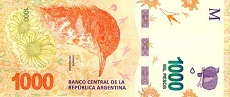 cambio 1000 pesos argentino