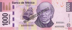 1000 pesos messicano