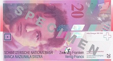 20 franchi svizzeri