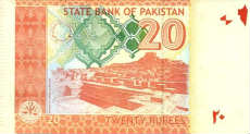 20 rupie pakistane