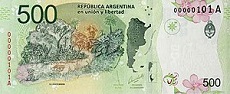 cambio 500 pesos argentino